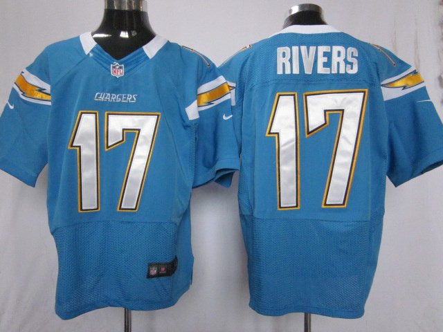 Nike Elite Jersey san diega chargers 17 rivers light blue color